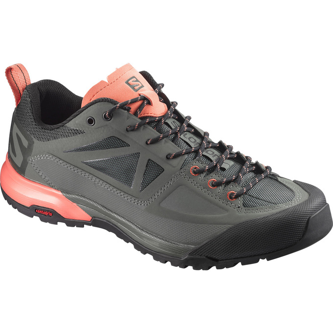 Salomon X ALP SPRY W Botas De Montaña Hombre - Coral Gris Negras - Colombia (36851-ZARF)